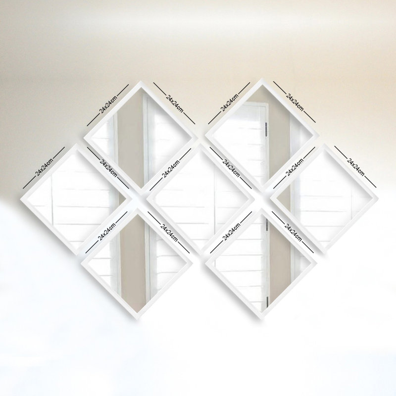 Munden Flat Wall Mirror, White