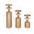 Set of 3 Metal and Marble Pillar Candle Holders & Taper Holders - Decorative Accent for Home Decor.