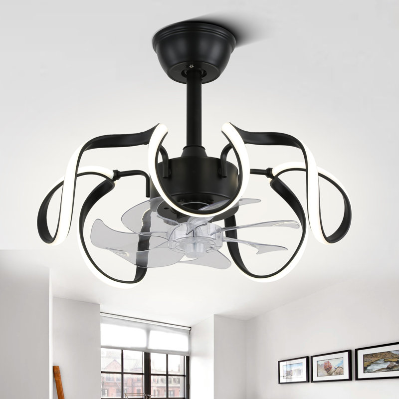 19 in. Dimmable Ceiling Fan with LED Lights and Remote