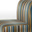 Élégant motif rayé doré et blanc - Fauteuil de chambre rembourré moderne, fauteuil d'appoint à motif rayé