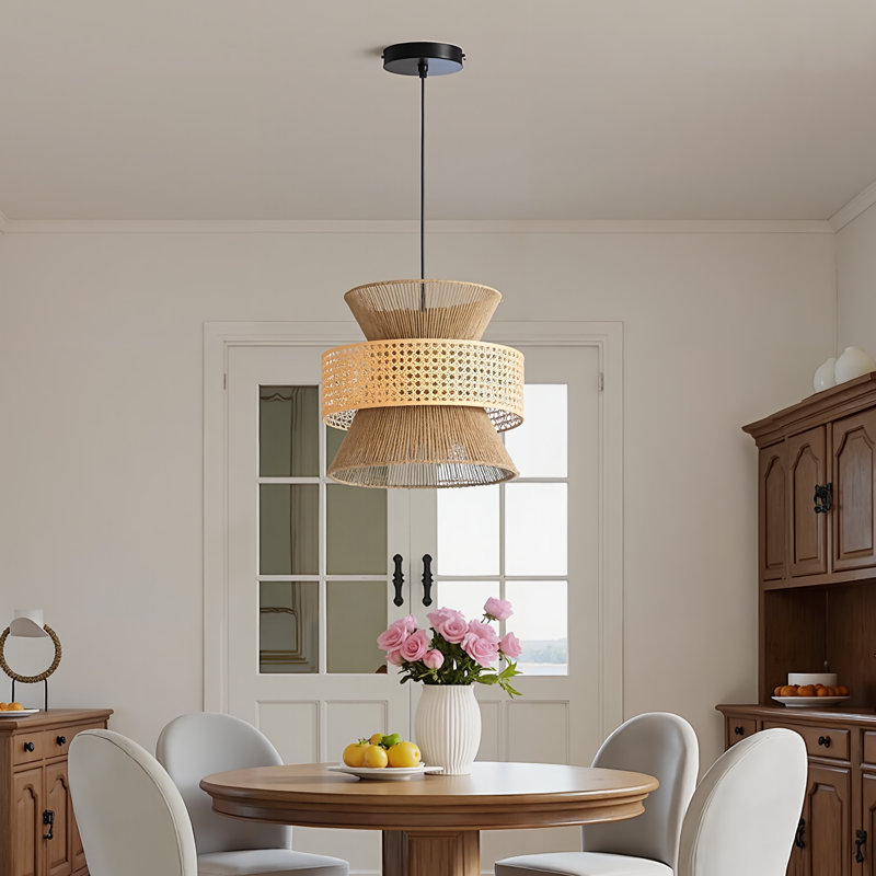 Ayyad 1 - Light Matte Black Dome Pendant, 14.96" H x 19.68" W x 19.68"D