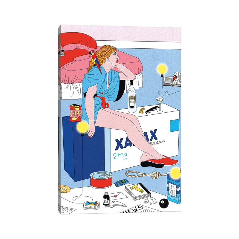 Xanax by Cosmo - Print on Canvas, 152.4cm H x 20.32cm W x 3.81cm D, Wrapped Canvas