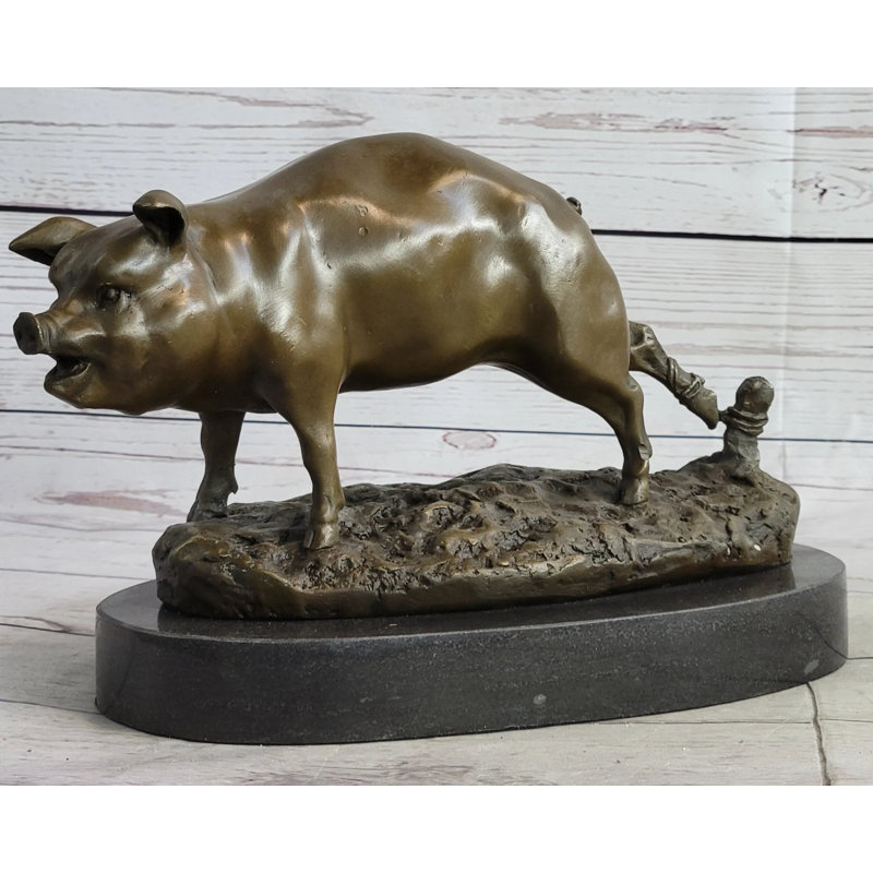 Figurine de cochon de ferme Barye