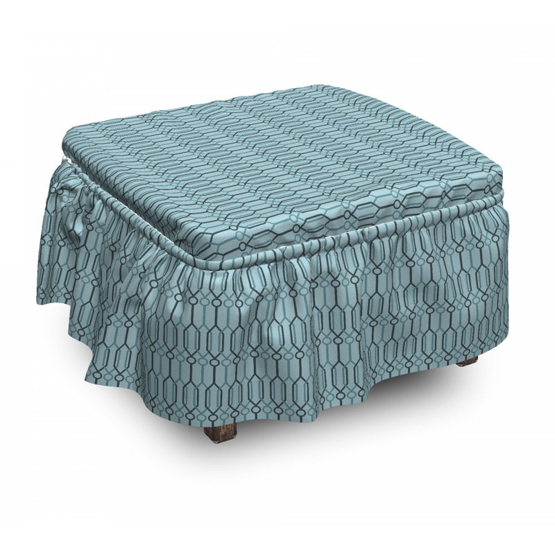 Box Cushion Ottoman Slipcover