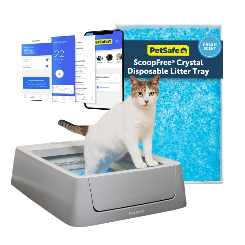 ScoopFree® Crystal Smart Self-Cleaning Litter Box