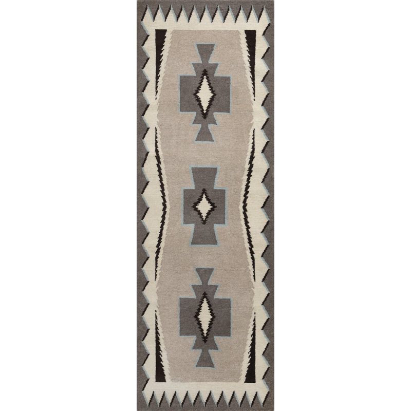 Mesa Wool Southwestern Area Rug, Runner 3' x 7'