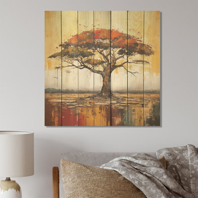 Arbre d'essence sauvage d'Afrique II - Arbre africain sur bois