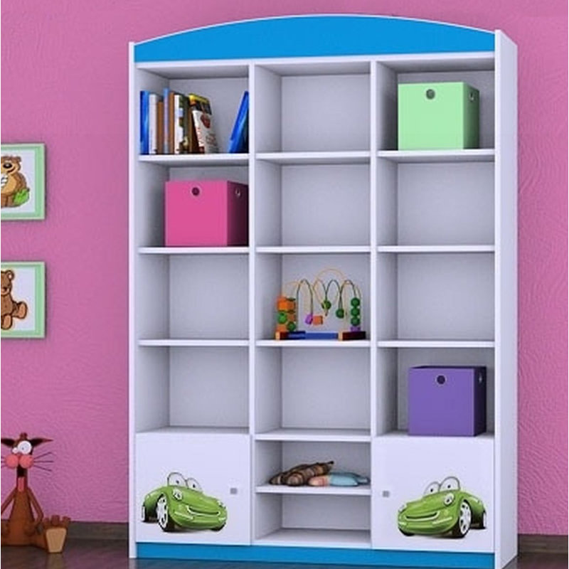 Simeon 183 cm H X 132 cm W Kids Cube Bookcase, Blue