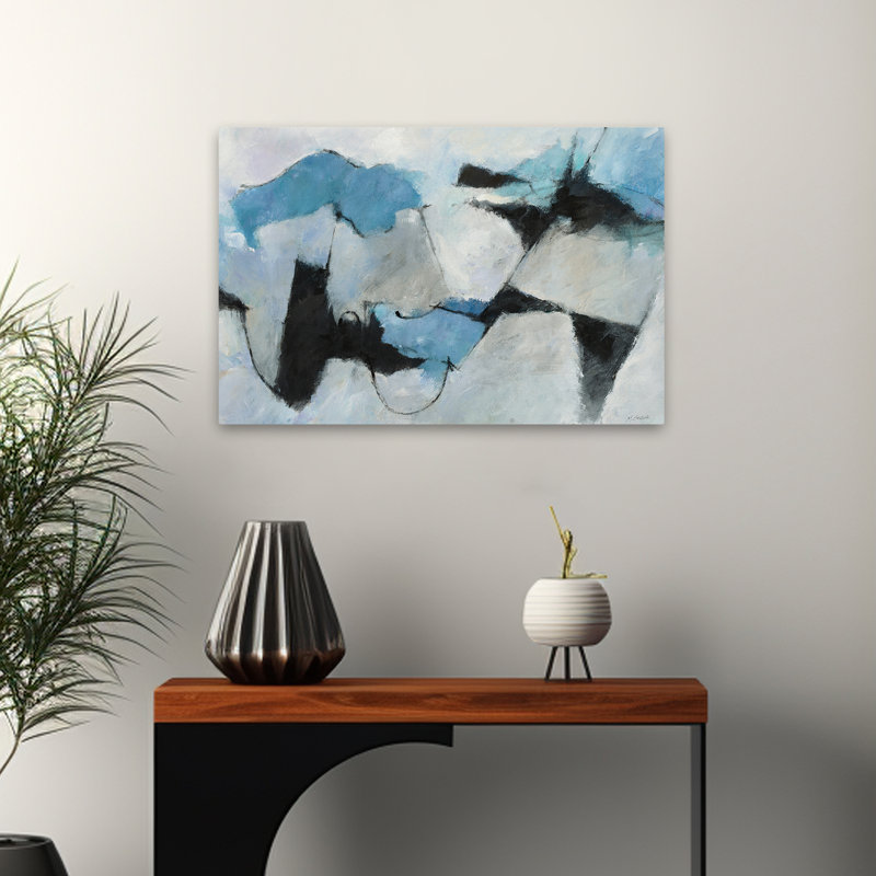 Abstrait - ombre d'une culture d'hiver, H 16 po x l 24 po