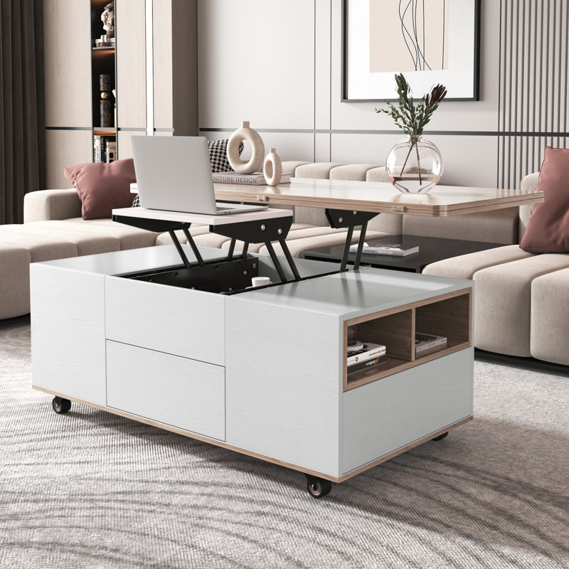 Table basse à plateau relevable