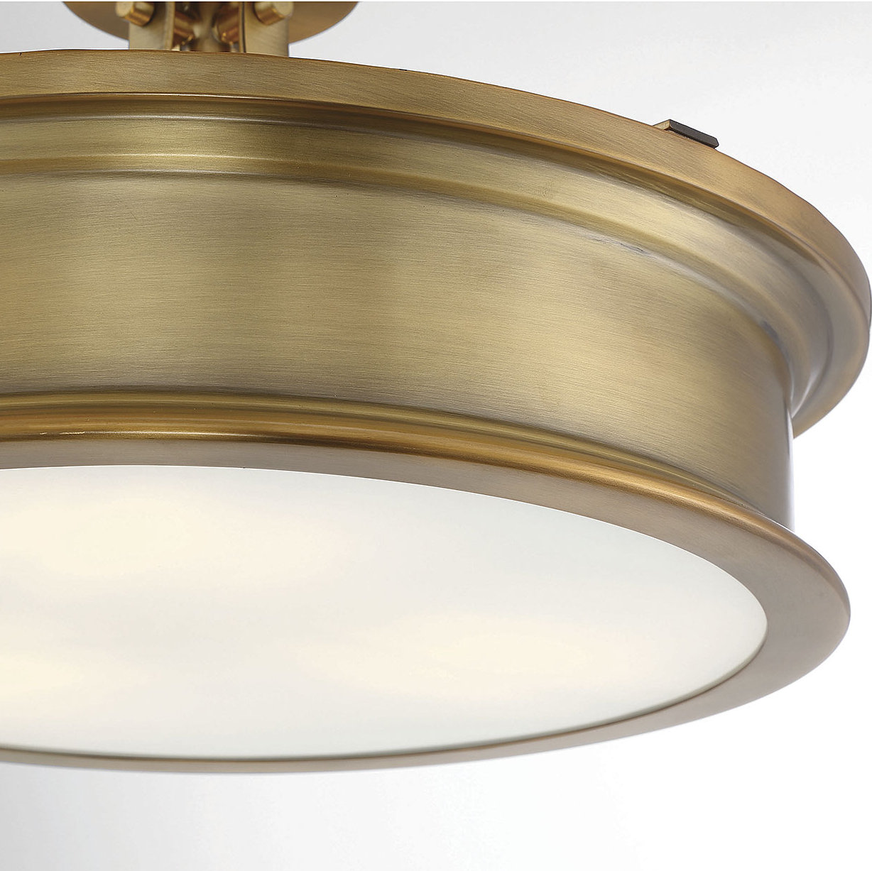 Rosanne 3-Light Semi Flush Mount, Brass