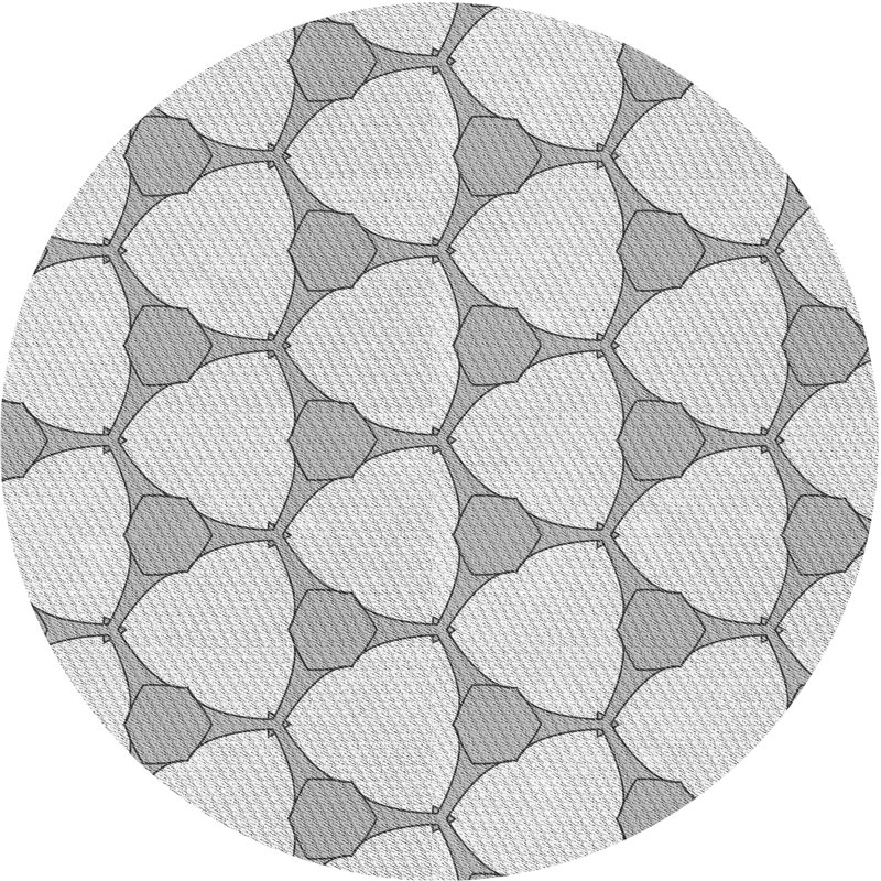 Tapis gris Power Loom, Rond 8 pi