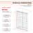 UKD01 50 to 55 in. x 80 in. H Frameless Double Sliding Shower Door with 3/8 in. (10mm) Clear Glass -120280486-122741017