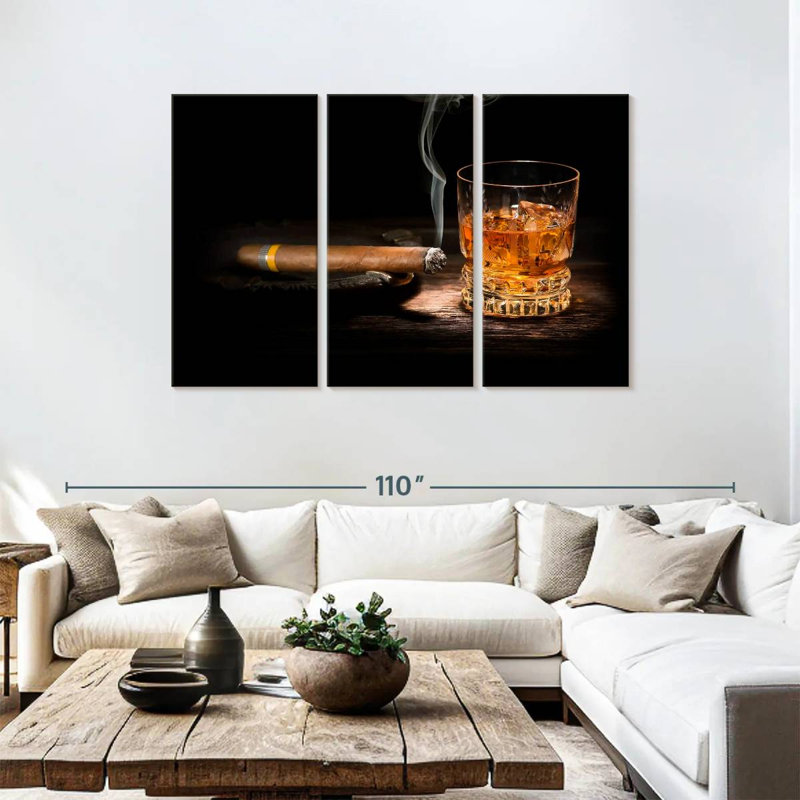 Yarlin Eat Drink Love Whisky, H 48 po x l 74 po