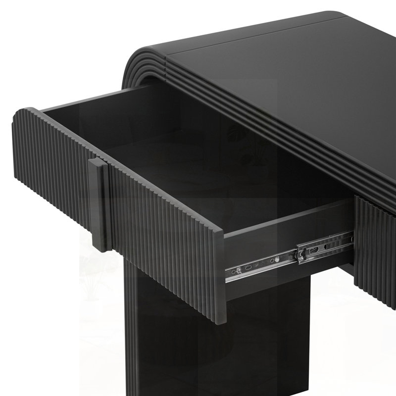 Console l 54,9 "avec 2 tiroirs, Noir, noir, noir, noir