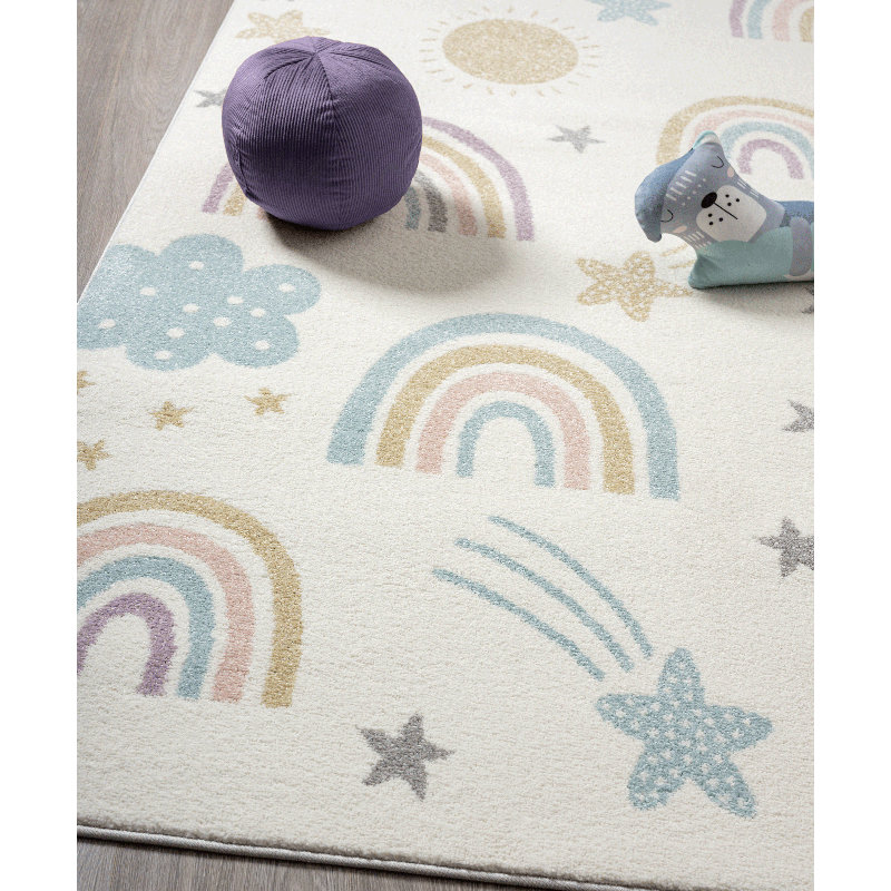 Power Loom Cream Rug, Rectangle 120 x 170cm