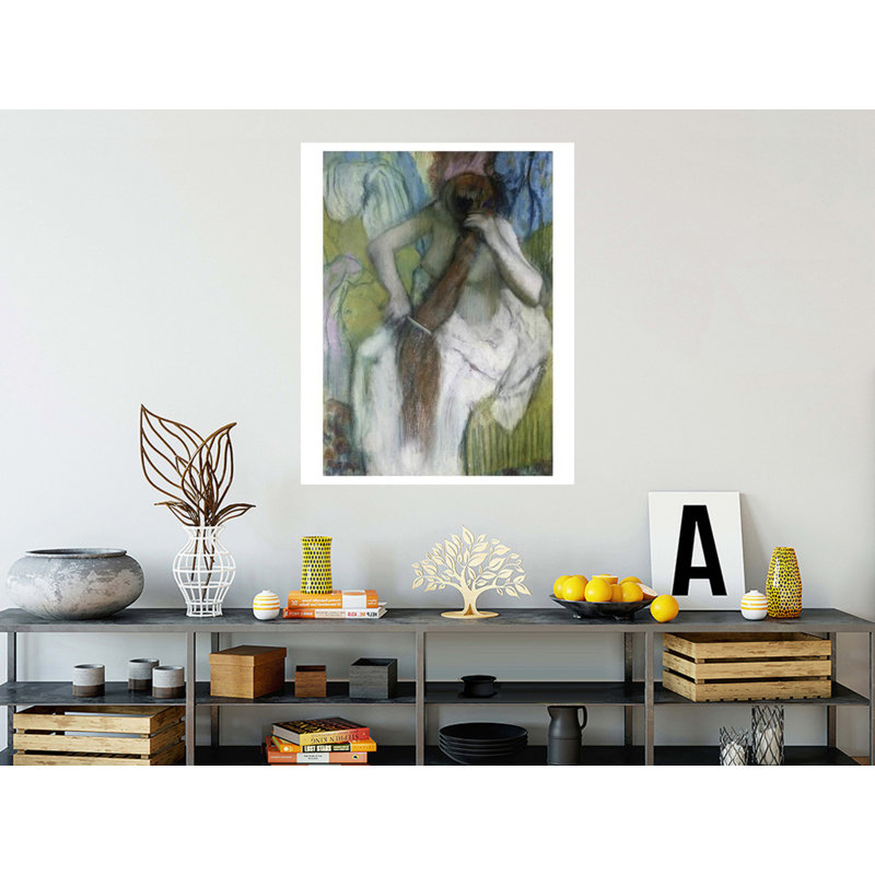 «Woman Combing Her Hair» par Edgar Degas - Impression giclée, H 40 po x l 32 po