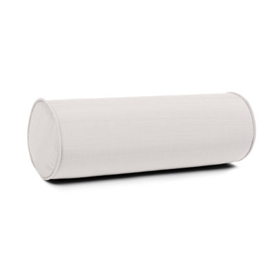 Round Neckroll Bolster With Zipper, Cording, And Firm Insert. Removable Cover.