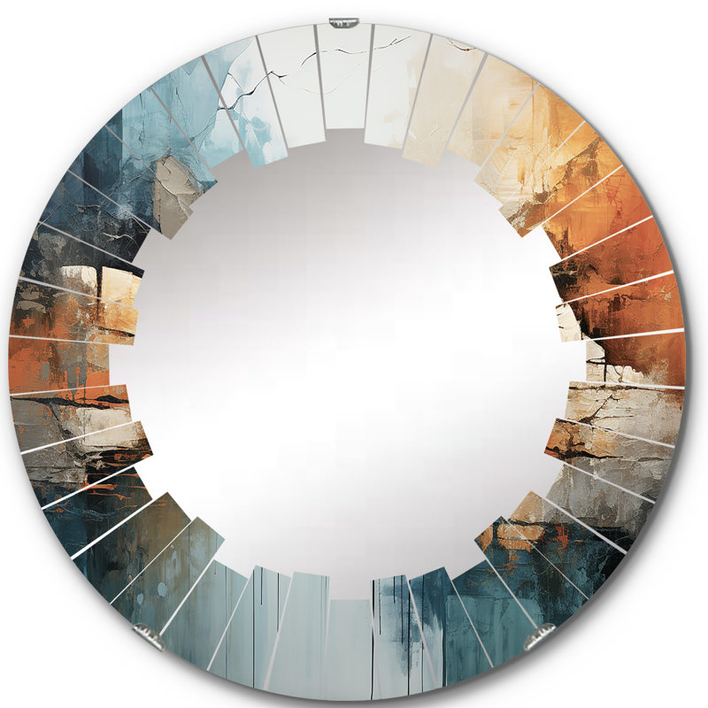 Donanen - Miroir mural moderne rond, 24 po x 24 po