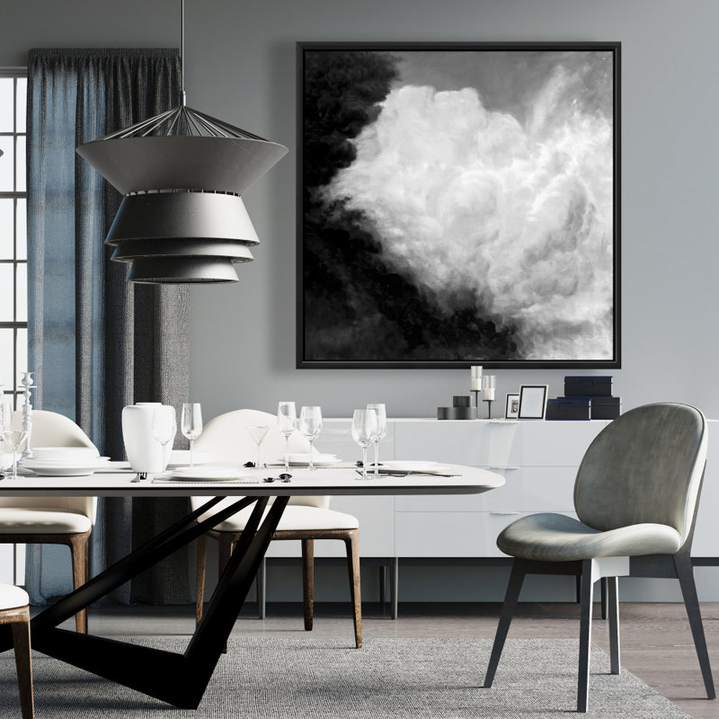 Art sur toile encadré noir foncé, H 37,25 po x l 37,25 po