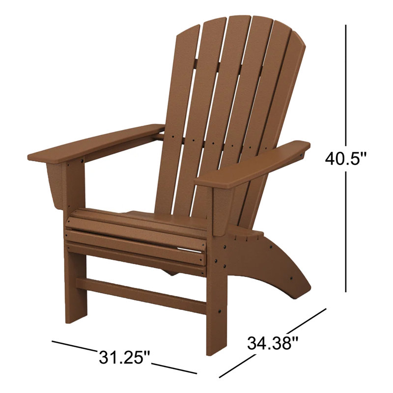 Chaise Adirondack POLYWOOD Nautical Curveback, Teck