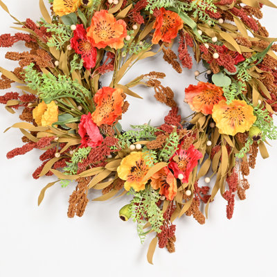 24" Handcrafted Plastic Thanksgiving Wreath