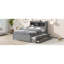 Lit plateforme double avec lit gigogne, tiroirs et prises USB-1855510631