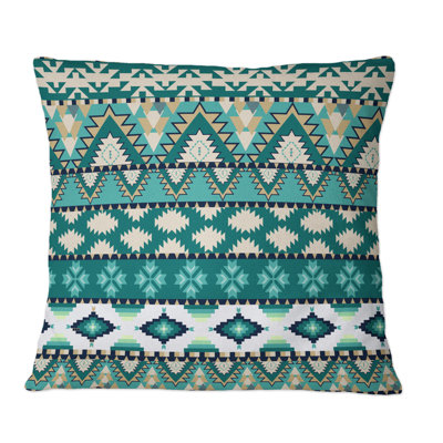Aztec Geometrics - Modern Printed Throw Pillow