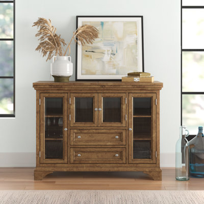 Shaeffer Extendable to 95-inches Flip-Top 2-drawer Solid Wood Server
