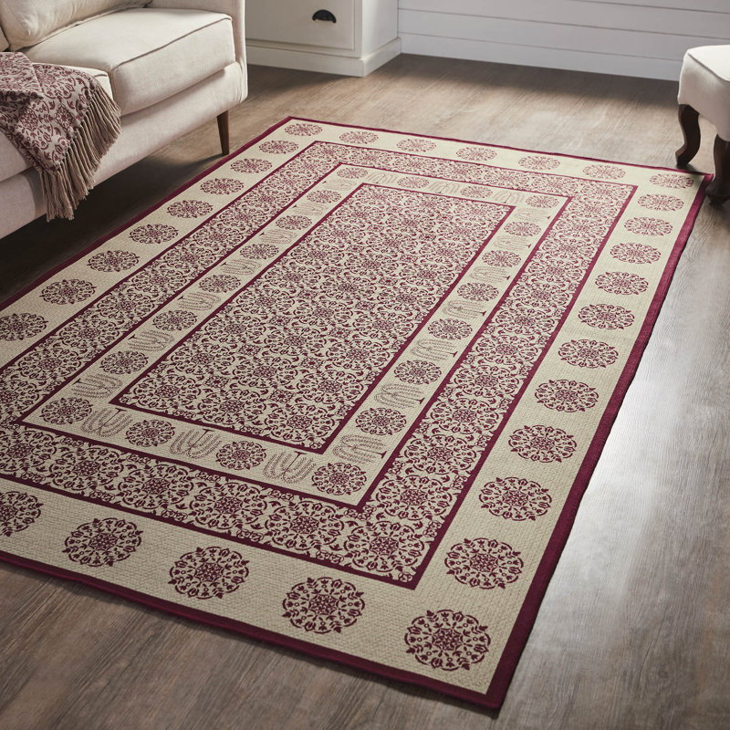 Custom House Washable Geometric Indoor / Outdoor Rug, Rectangle 5' x 8'
