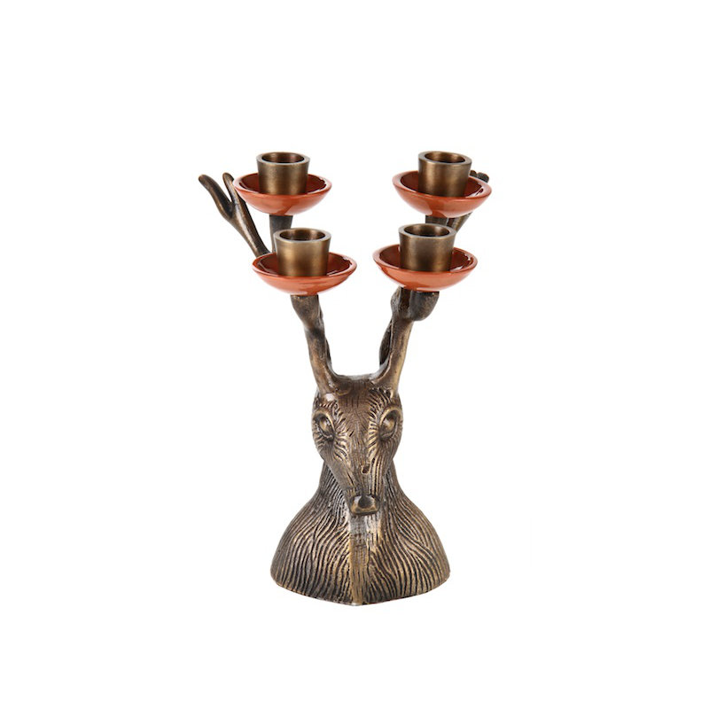 Candélabre en métal cerf Bouille