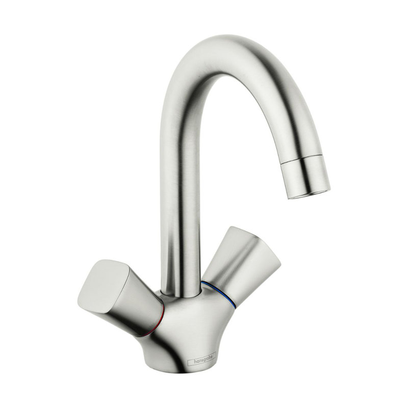 Logis Single Hole Bathroom Faucet with Drain Assembly, Brushed Nickel