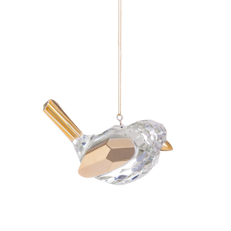 Ornement figurine suspendu en acrylique colombe
