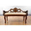 Banc ovale en bois d'acajou Madonna