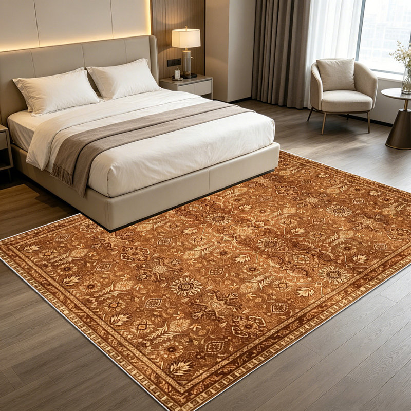 1PC Vintage Persian Bohemian Floral area rugs for Living Room, Soft, All seasons, Easy-maintain, Washable Indoor mat, Farmhouse suitable for dining room, bedroom, entryway, patio, home office, kitchen, Home Decor, Outdoor Decor.