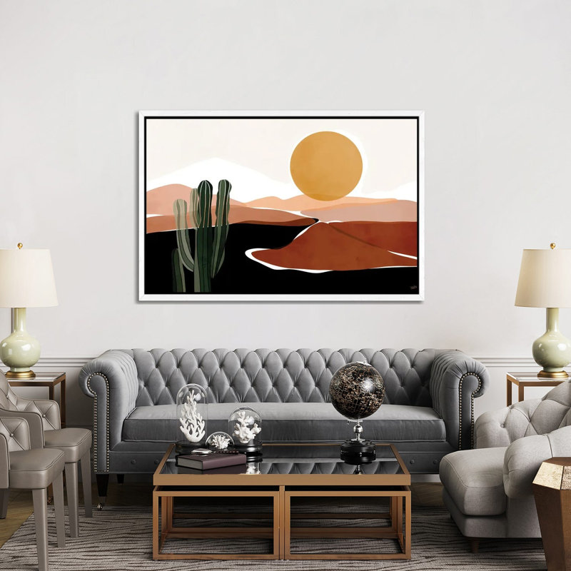 Desert Calm 1 Piece Wall Art on Canvas, 152.5 cm H x 101.5 cm W, White Framed Canvas