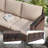 5 Piece Patio Sofa with Ottomans Set, All-Weather PE Rattan Wicker-108198397
