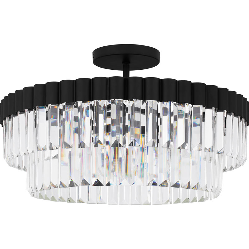 Starlight 4-Light Semi-Flush Mount, Matte Black