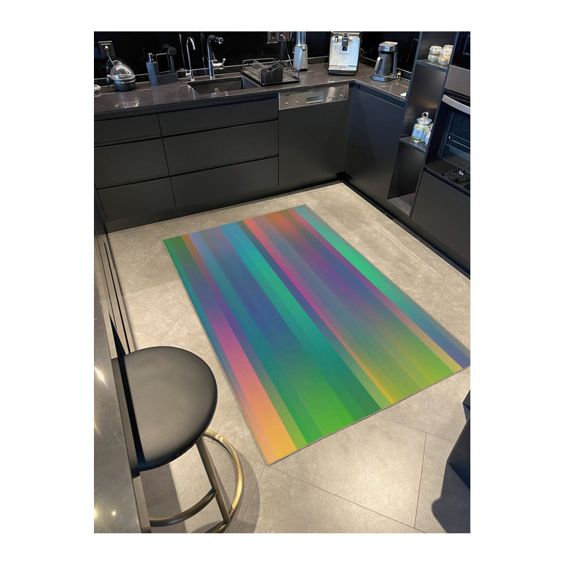 Tapis décoratif à motifs géométriques Northern Lights, Sous-tapis carré 3 pi 3 po inclus