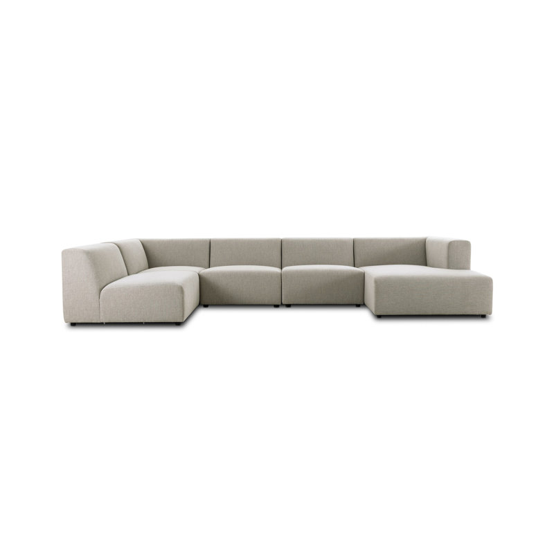 Lawndale Sectional, Napa Sandstone Polyester Blend, Right Hand Facing