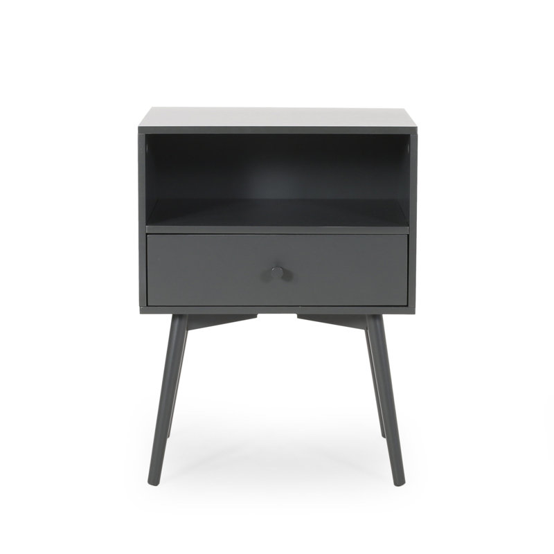 Table d'appoint fonctionnelle en MDF Mid-Century, parfaite pour le salon