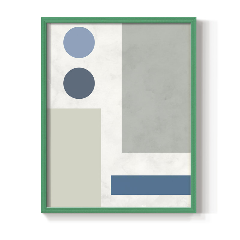 Étoiles alignées I, reproduction encadrée - bois massif, H 10 po x l 8 po, Vert