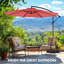 Parasol de patio en porte-à-faux 9,8 pi avec parasol 9 pi-1197595951