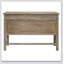 Table d'appoint avec cadre en bois massif avec 2 tiroirs, finition naturelle récupérée et quincaillerie élégante en étain pour les salons modernes
