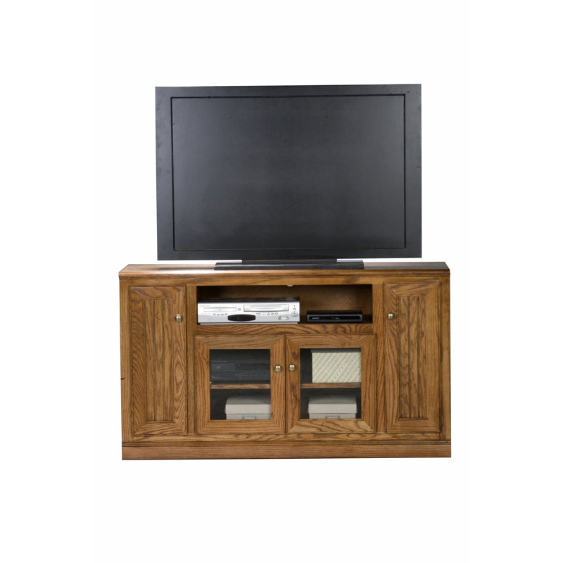 Didier Unfinished TV Stand for TVs up to 60", Medium Oak
