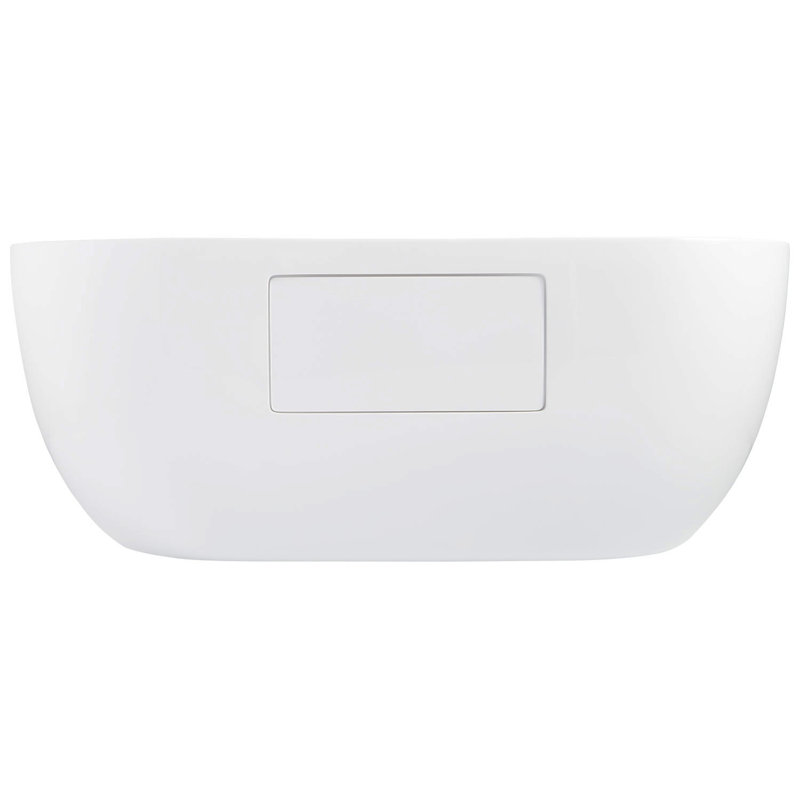 Boyce 56" Freestanding Soaking Bathtub, White/White Trim