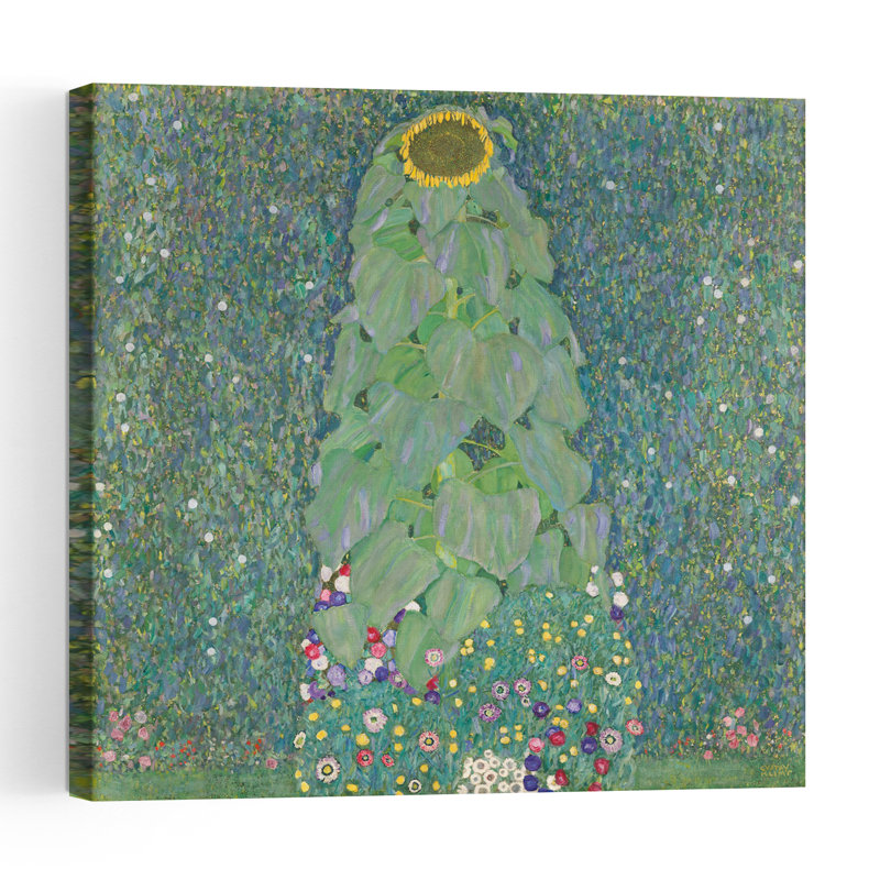 Tournesol, estampe d'art mural abstrait contemporain de 1907-1908, H 18 po x l 18 po