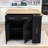 Donabelle Farmhouse Kitchen Cart with Extendable Drop Leaf, 3-Tier Cabinet, 2 Drawers and Lockable Wheels-1305332189