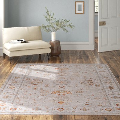 Tapis oriental beige / orange / ivoire Finnlagh