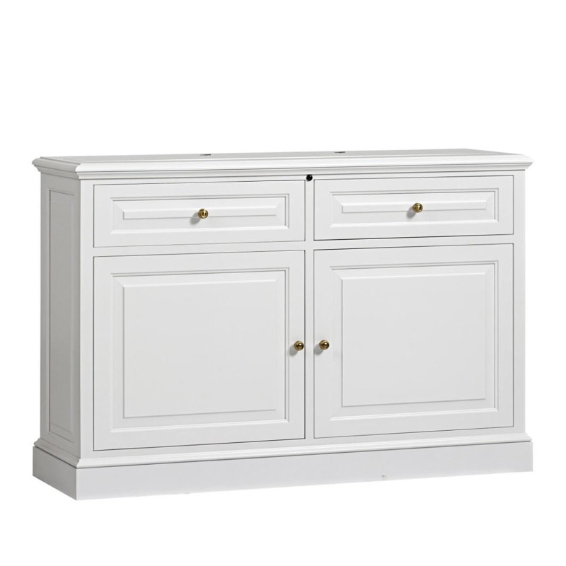 Armoire télé pivotante à 360 degrés Edgewater, Blanc